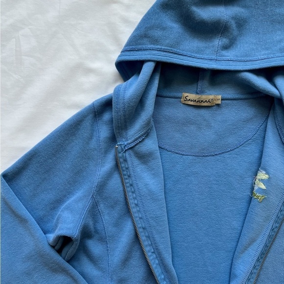 Vintage Y2K Bahamas Ribbed Zip Up Hoodie Jacket - Picture 4 of 6